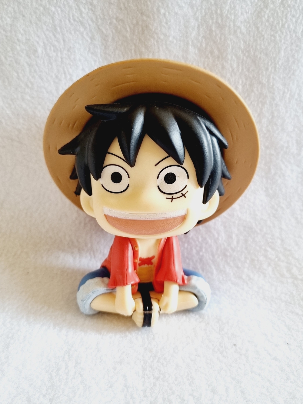 One Piece Luffy Cartoon Figure Car Study Table Desk Collectible Figural Kids Toy